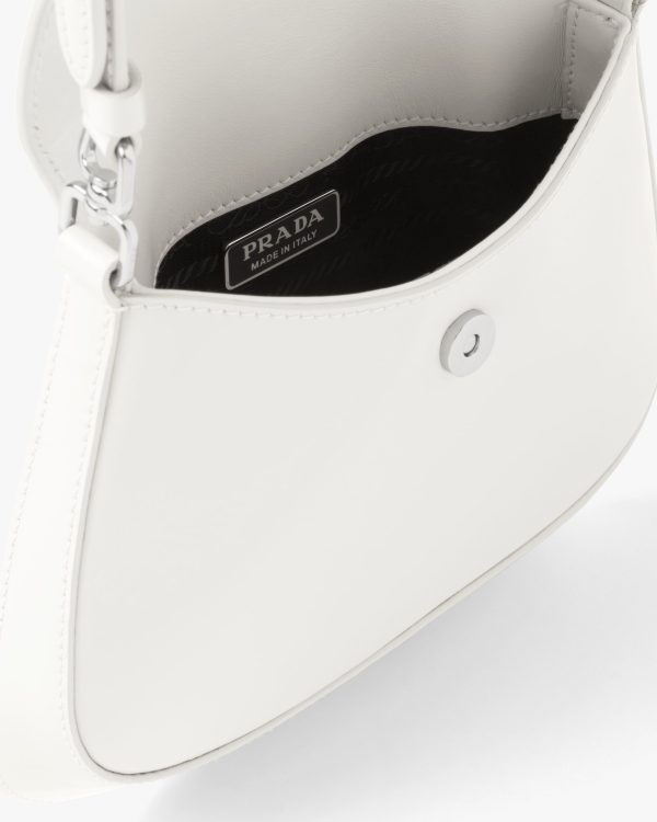 White Prada Cleo brushed leather mini bag - Image 5