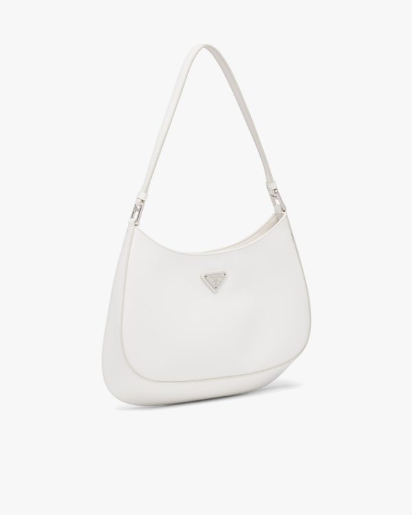 White Prada Cleo brushed leather shoulder bag - Image 3