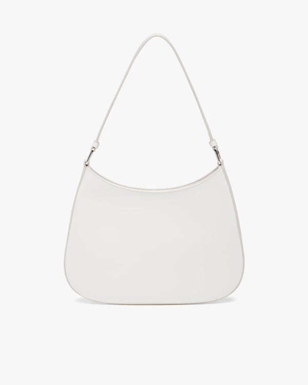 White Prada Cleo brushed leather shoulder bag - Image 4