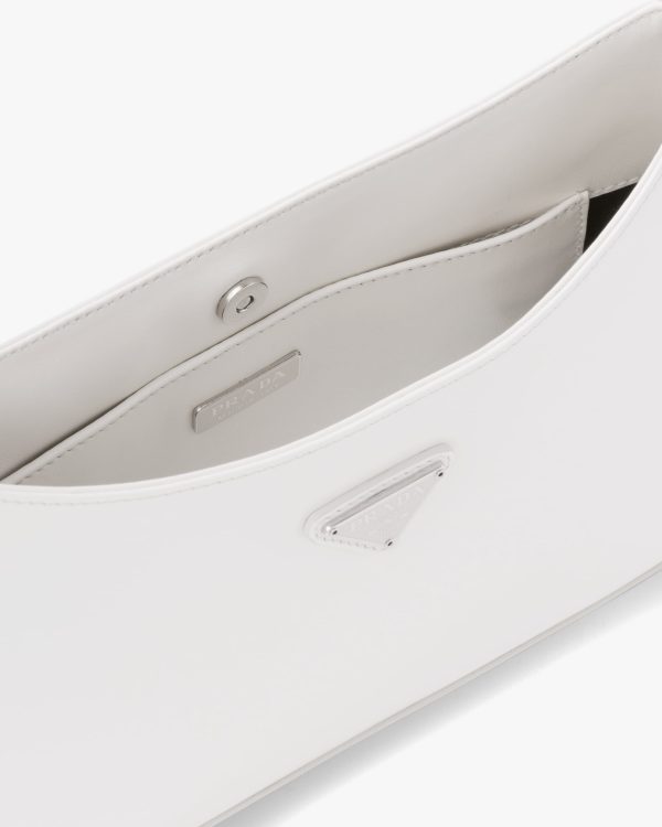 White Prada Cleo brushed leather shoulder bag - Image 5