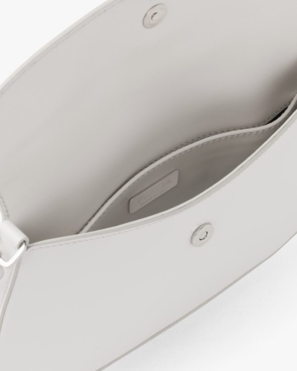 White Prada Cleo brushed leather shoulder bag with flap - Image 5