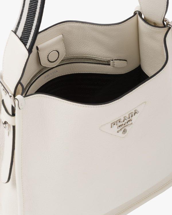 White Prada Flou leather hobo bag - Image 5