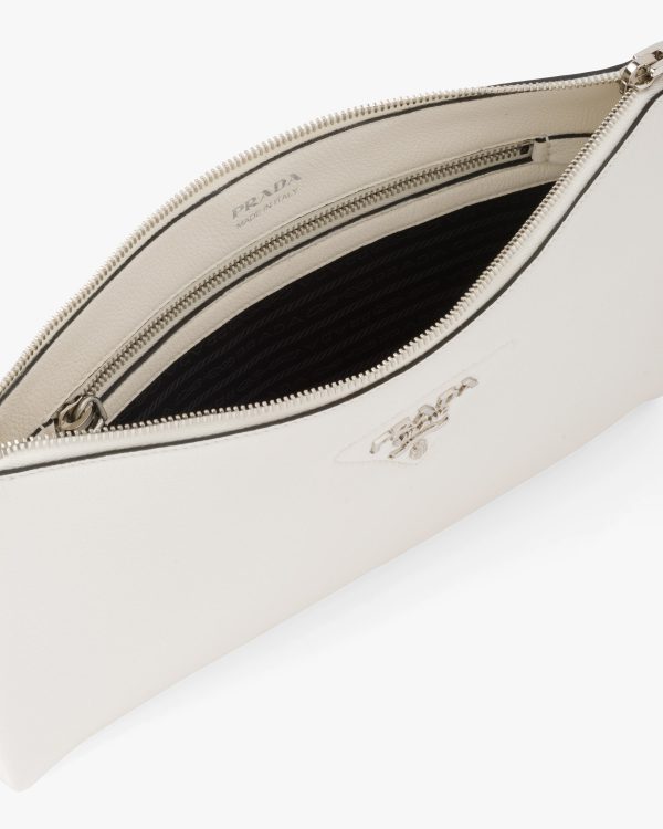 White Prada Flou leather shoulder bag - Image 5