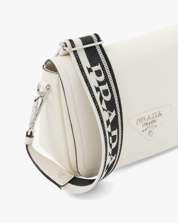 White Prada Flou leather shoulder bag - Image 2