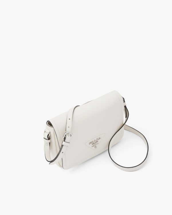 White Prada Flou leather shoulder bag - Image 3