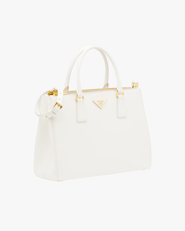 White Prada Galleria Saffiano leather large bag - Image 3
