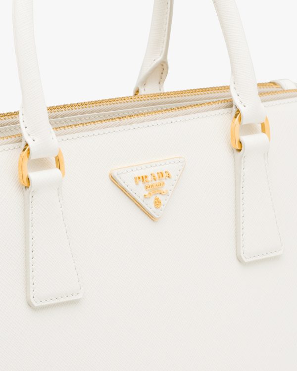 White Prada Galleria Saffiano leather large bag - Image 6
