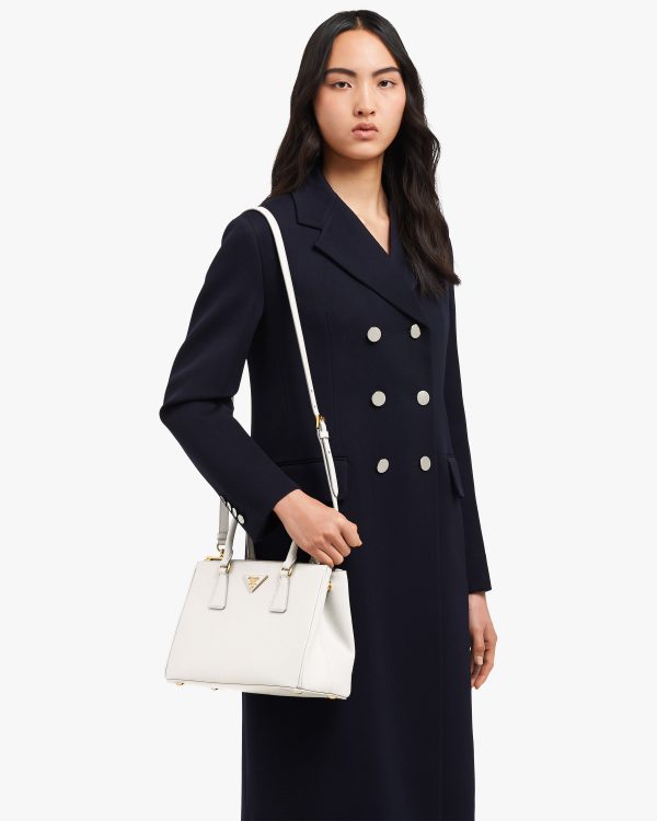 White Prada Galleria Saffiano leather medium bag - Image 2