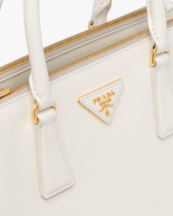 White Prada Galleria Saffiano leather medium bag - Image 6
