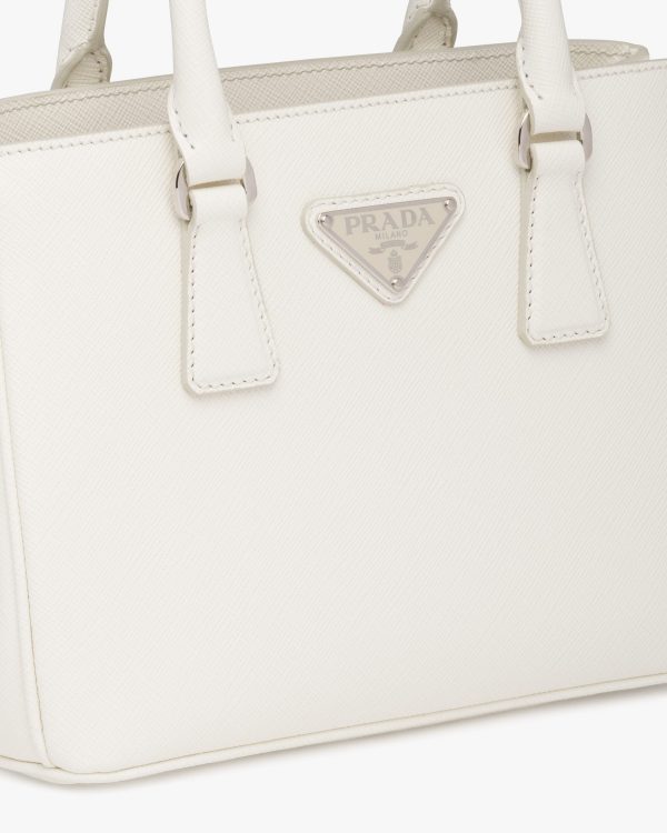 White Prada Galleria Saffiano leather mini-bag - Image 2