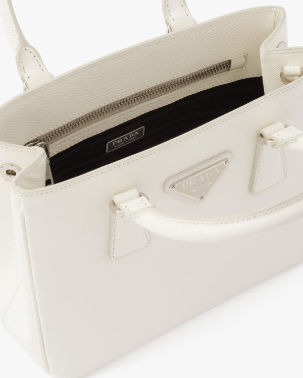 White Prada Galleria Saffiano leather mini-bag - Image 5