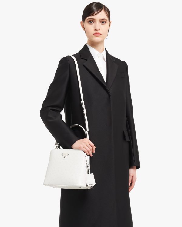 White Prada Matinee ostrich leather bag - Image 2