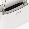 White Prada Matinee ostrich leather bag - Image 5