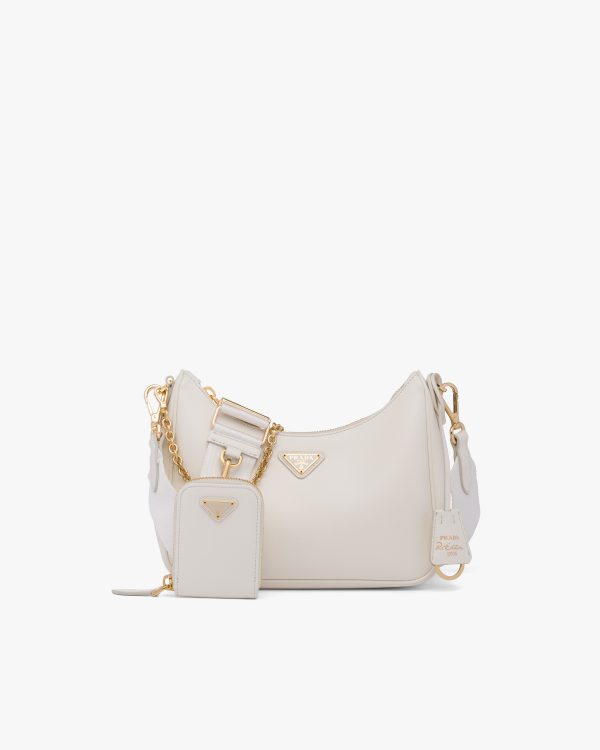 White Prada Re-Edition 2005 Saffiano leather bag