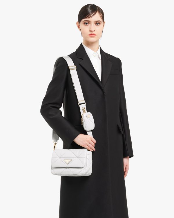 White Prada System nappa leather patchwork bag - Image 2