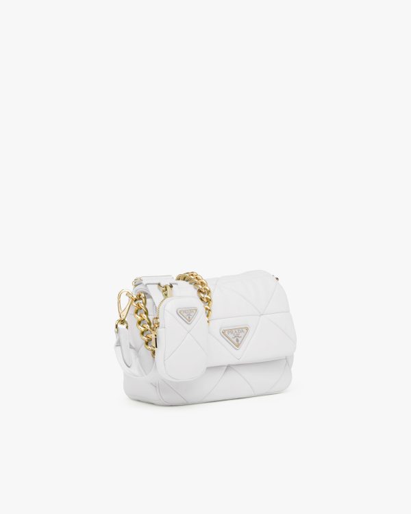 White Prada System nappa leather patchwork bag - Image 3
