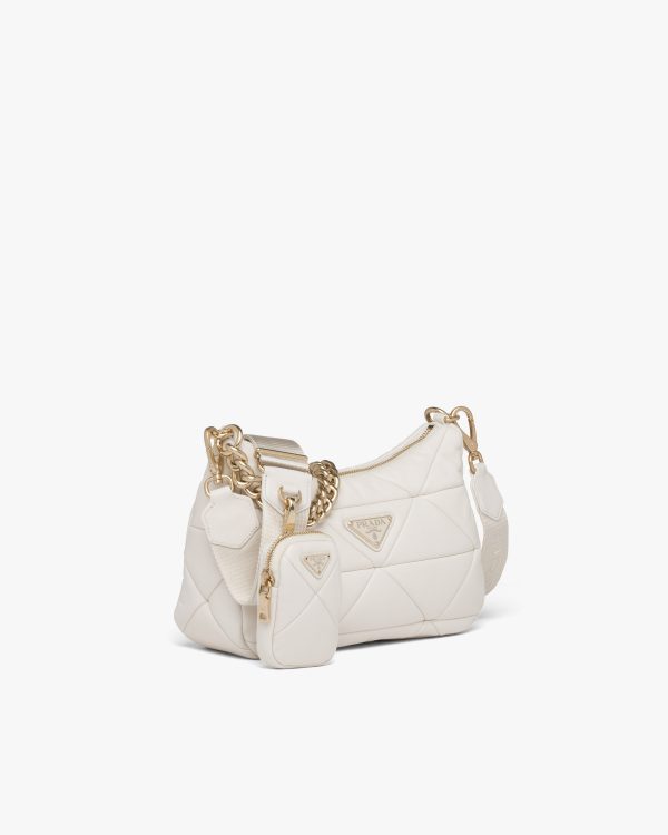 White Prada System nappa leather patchwork shoulder bag - Image 3