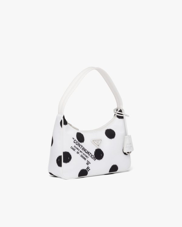 White Printed Re-Nylon Re-Edition 2000 mini-bag - Image 3