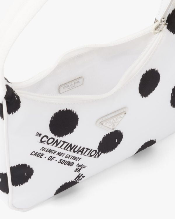 White Printed Re-Nylon Re-Edition 2000 mini-bag - Image 5
