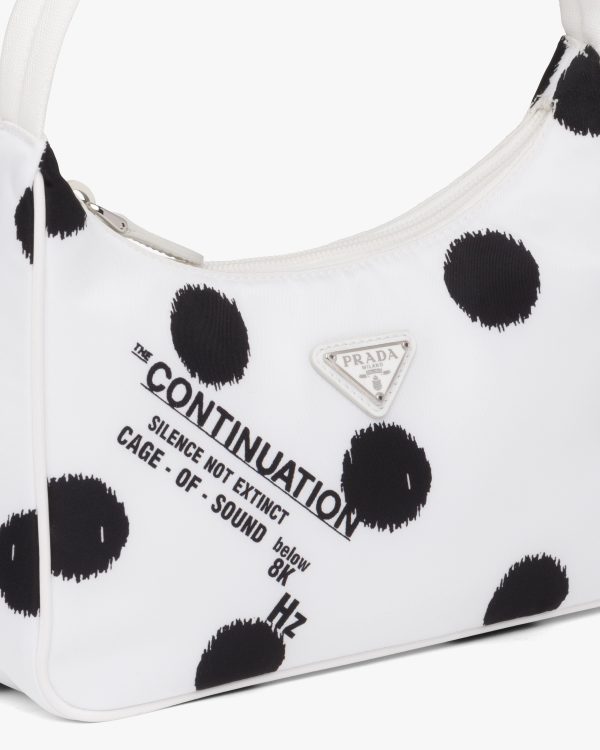 White Printed Re-Nylon Re-Edition 2000 mini-bag - Image 6