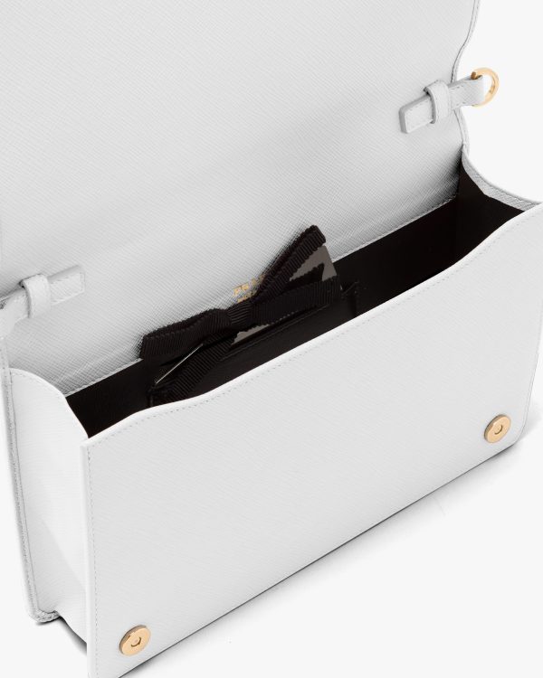 White Saffiano Leather Mini Bag - Image 5
