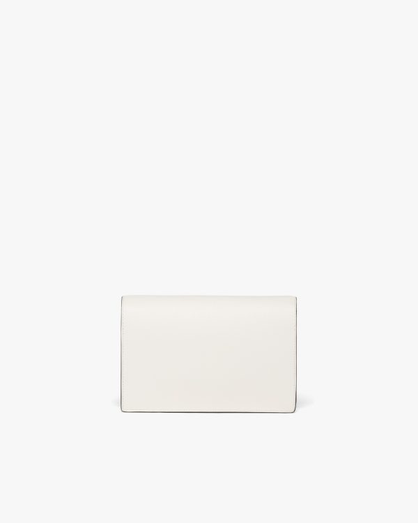 White Saffiano leather mini envelope bag - Image 4
