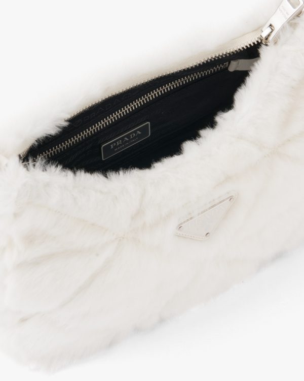 White Shearling shoulder bag - Image 5