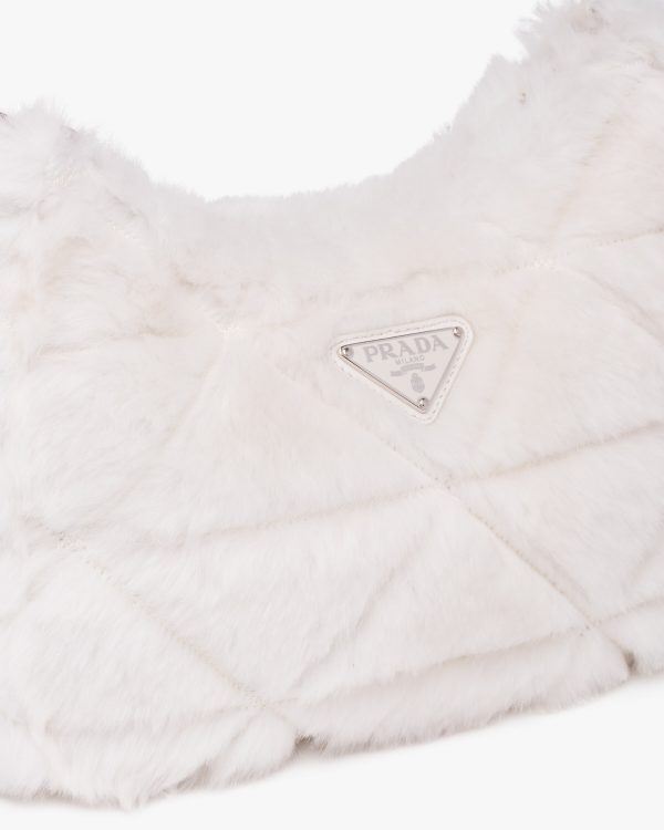 White Shearling shoulder bag - Image 6