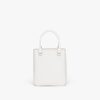 White Small brushed leather tote - Image 4
