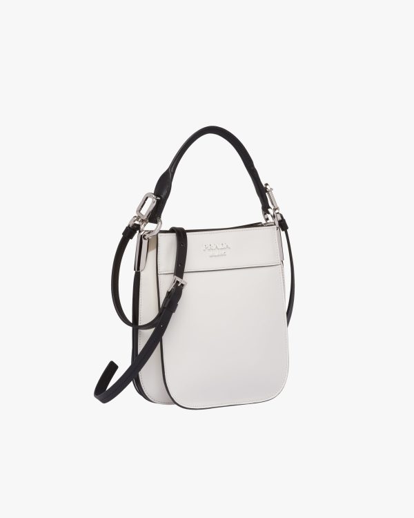 White/black Small Leather Prada Margit bag - Image 3