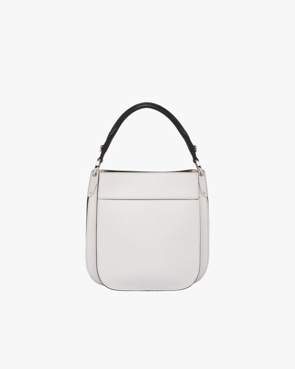 White/black Small Leather Prada Margit bag - Image 4
