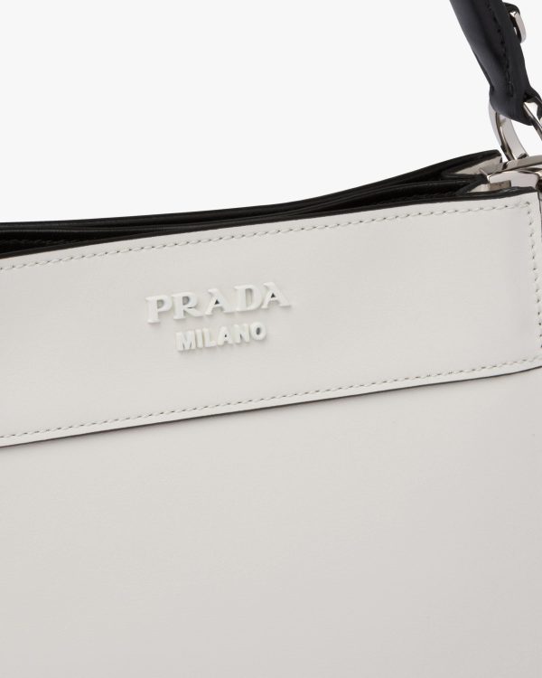 White/black Small Leather Prada Margit bag - Image 6