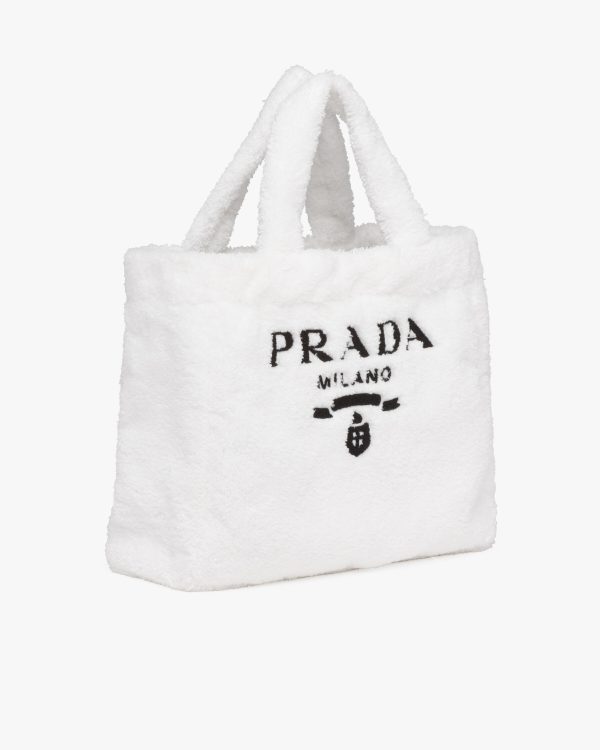 White/black Terry tote bag - Image 3