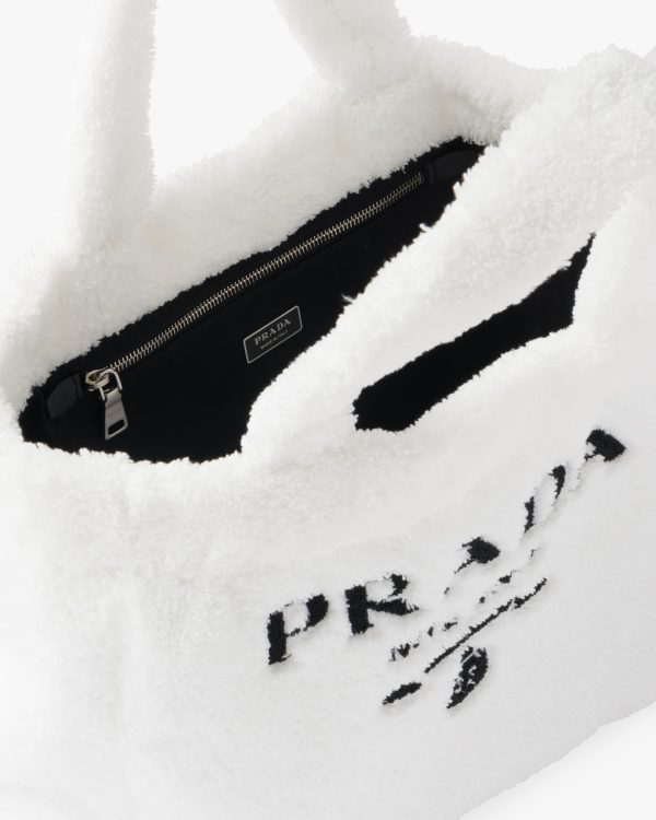 White/black Terry tote bag - Image 5