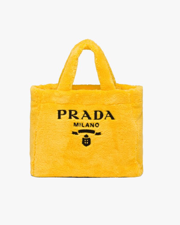 Yellow/black Terry tote bag