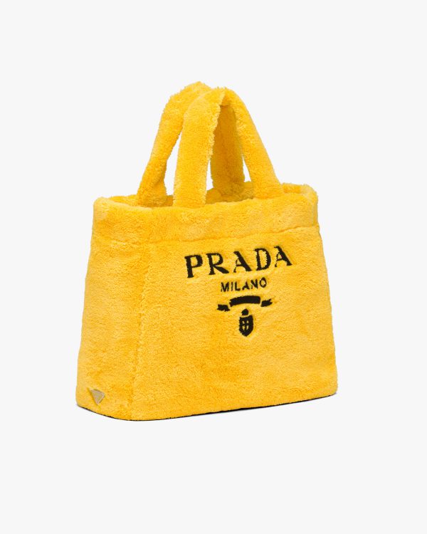 Yellow/black Terry tote bag - Image 3