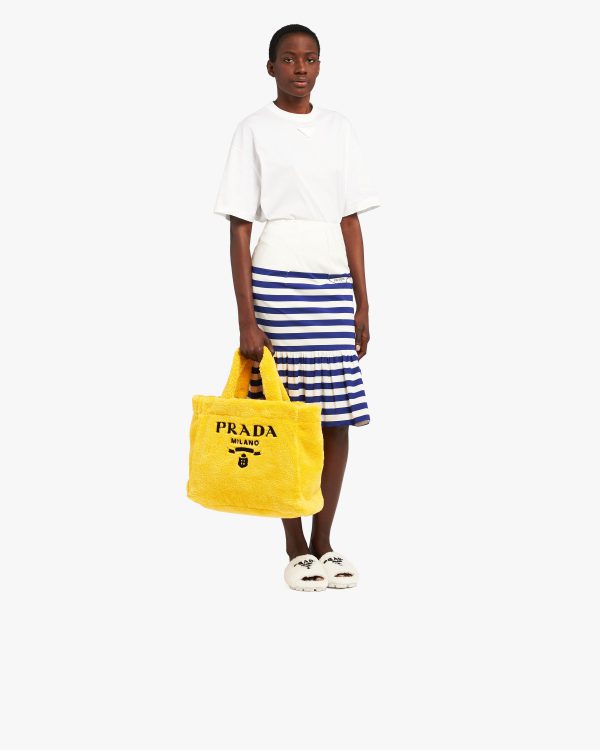 Yellow/black Terry tote bag - Image 7