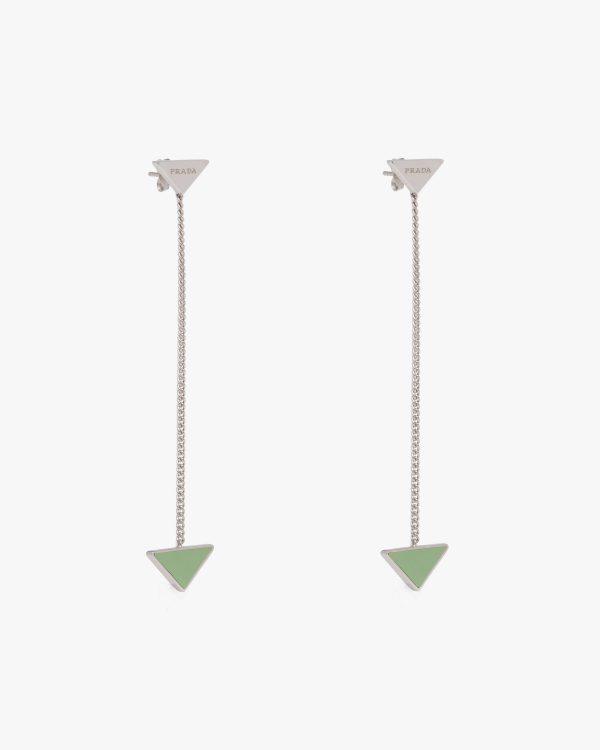 Aqua Prada Symbole drop earrings