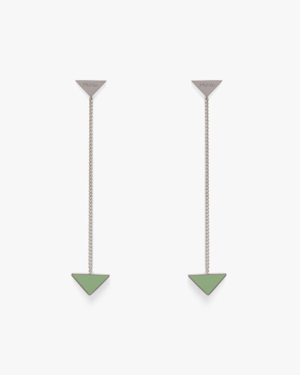 Aqua Prada Symbole drop earrings - Image 3