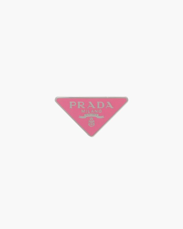 Begonia Pink Prada Symbole clip left earring - Image 3