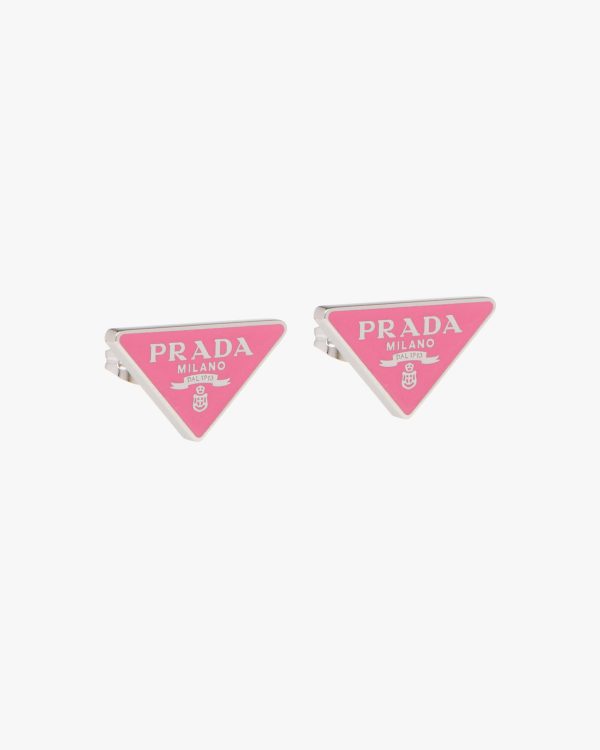 Begonia Pink Prada Symbole earrings