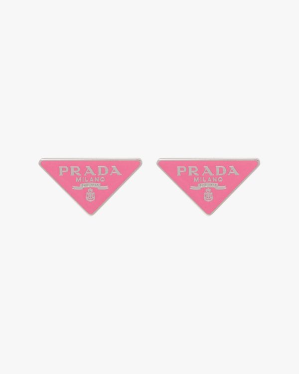 Begonia Pink Prada Symbole earrings - Image 3