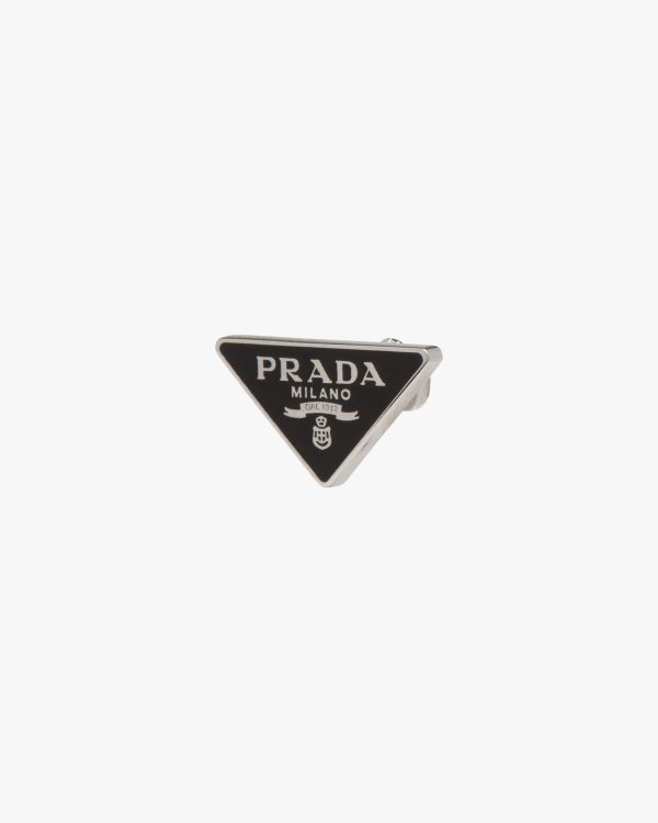 Black Prada Symbole clip right earring