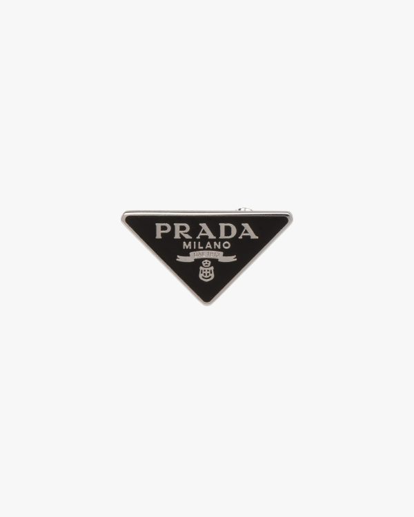 Black Prada Symbole clip right earring - Image 3