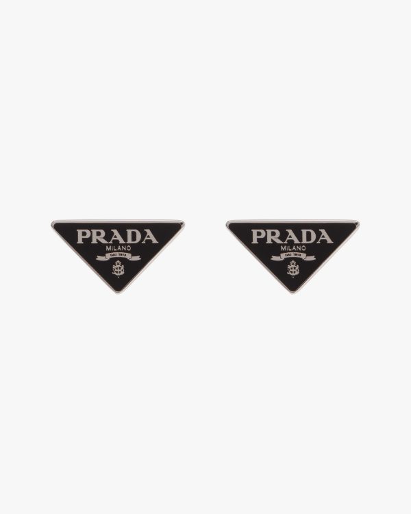 Black Prada Symbole earrings - Image 3