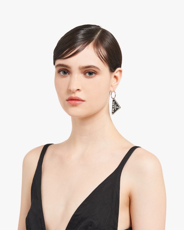Black Prada Symbole pendant left earring - Image 2