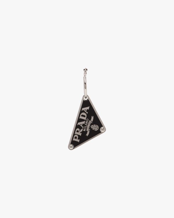 Black Prada Symbole pendant left earring - Image 3
