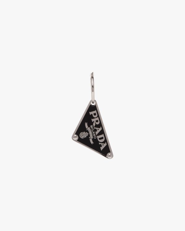 Black Prada Symbole pendant right earring - Image 3