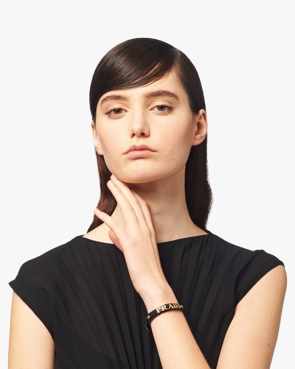 Black Saffiano Leather Bracelet - Image 2