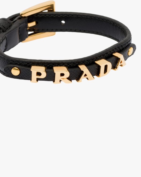 Black Saffiano Leather Bracelet - Image 3